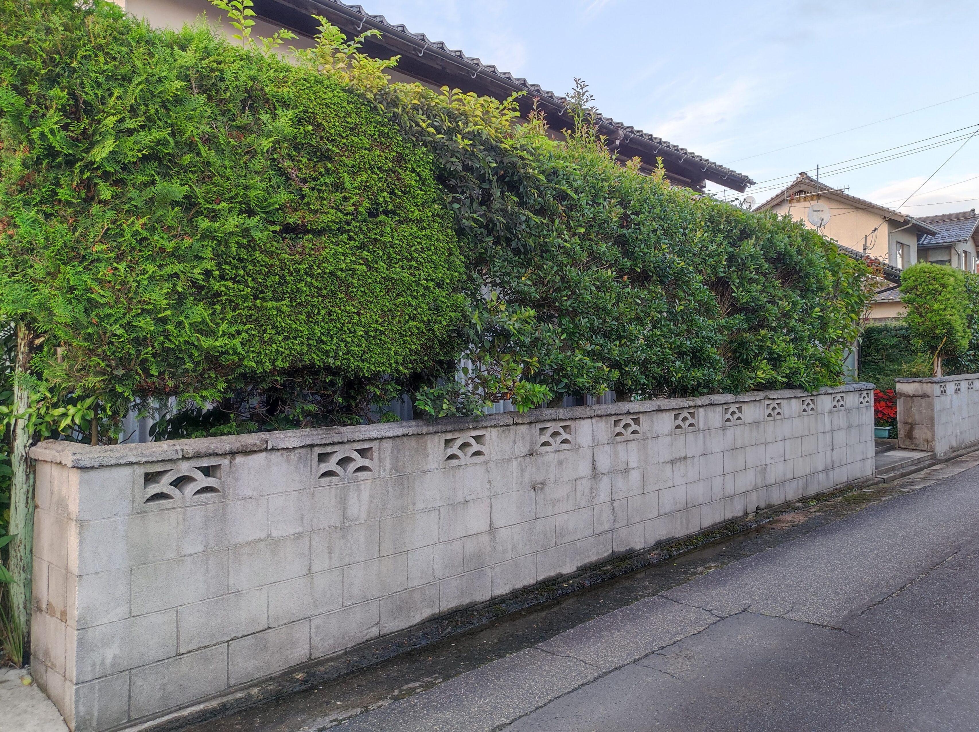 出雲市 外構リフォーム ひび割れた危険なブロック塀